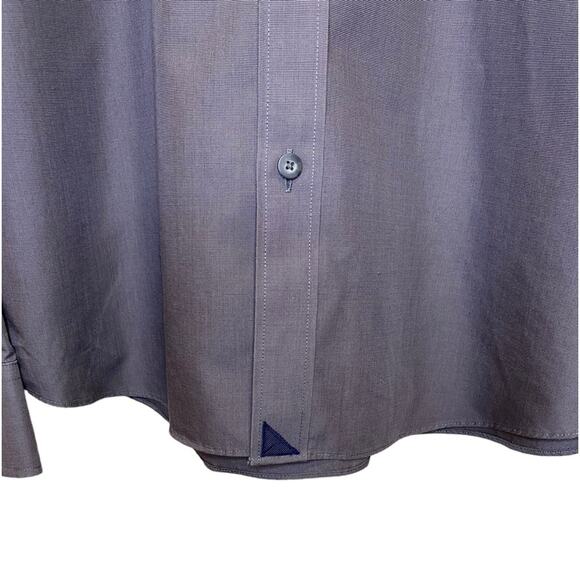 UNTUCKit Men's Wrinkle-Free Sangiovese Long Sleeve Gray Button Down Shirt Medium - Picture 5 of 9